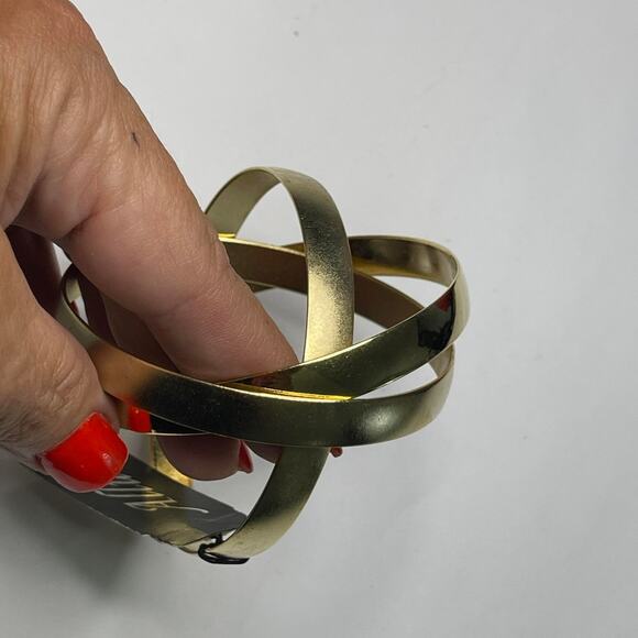 set of three gold tone fashion costume jewelry by Allure unworn w tags jewelry - Picture 4 of 11